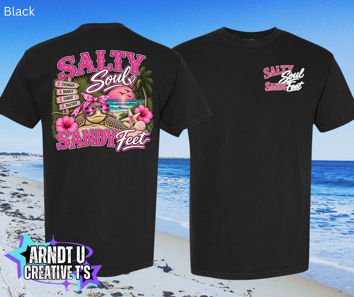 Salty Soul Sandy Feet Turtle Breast Cancer Awareness