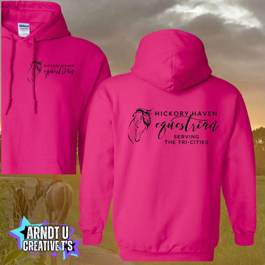 Adult Hickory Havens Hoodie Sweatshirt-Black Writing