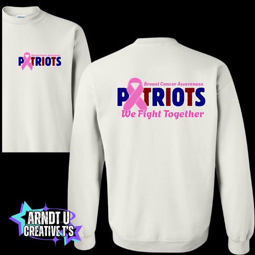 AA Breast Cancer Awareness Front & Back Logo Crewneck & Hoodie Sweatshirts
