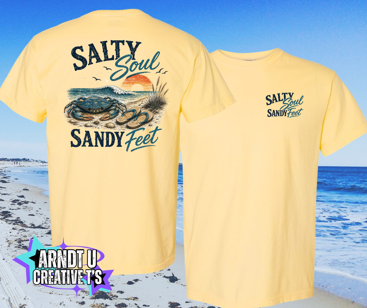 Salty Soul Sandy Feet Crabby with Flip Flops