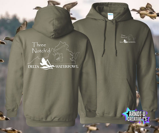 Three Notch'd Gildan Hoodies