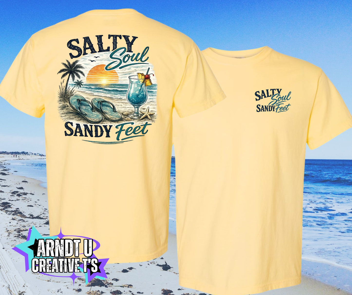 Salty Soul Sandy Feet Flips & A Cocktail