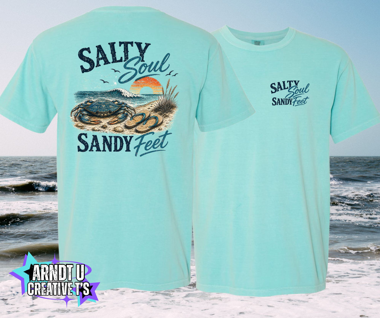 Salty Soul Sandy Feet Crabby with Flip Flops