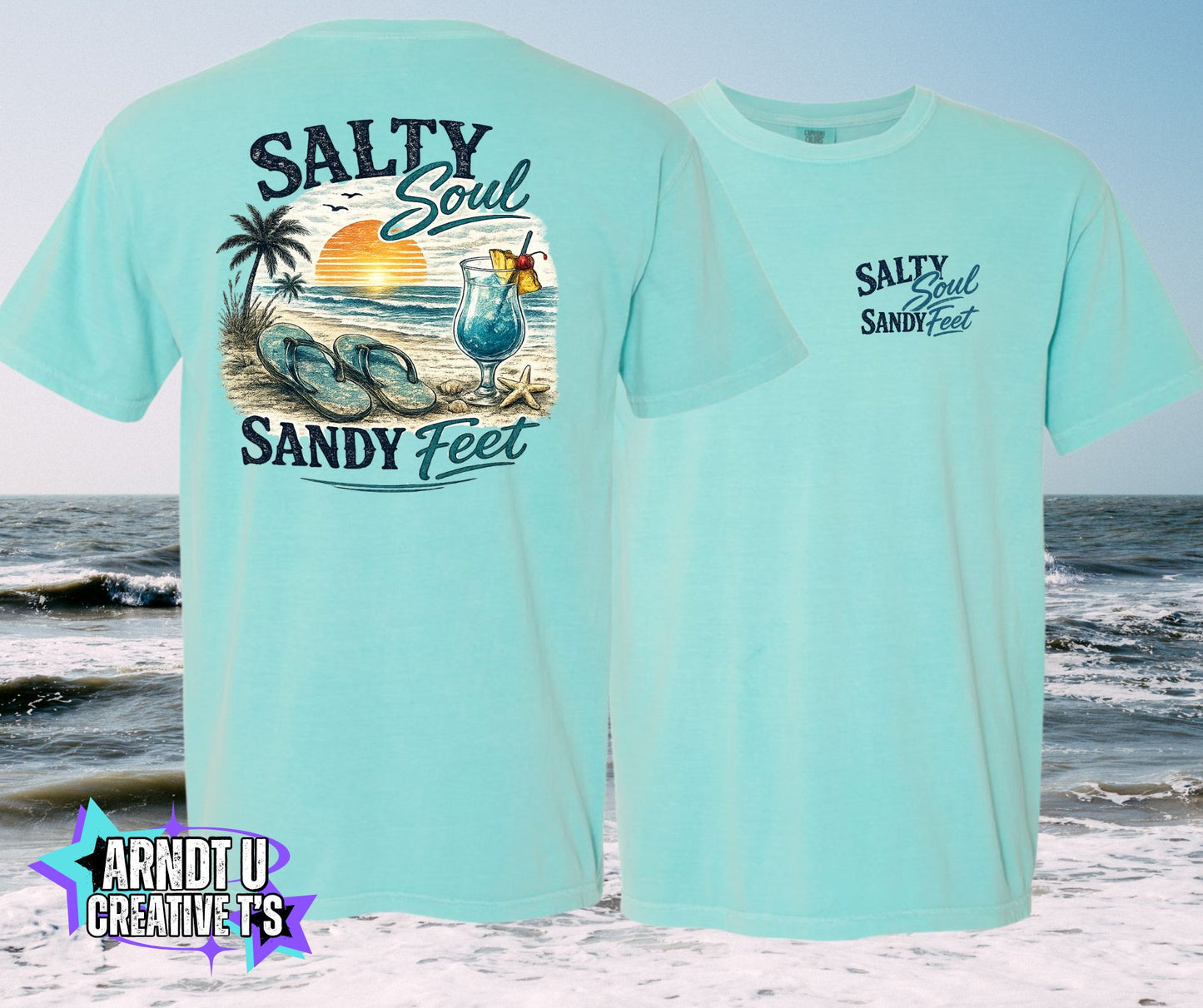 Salty Soul Sandy Feet Flips & A Cocktail