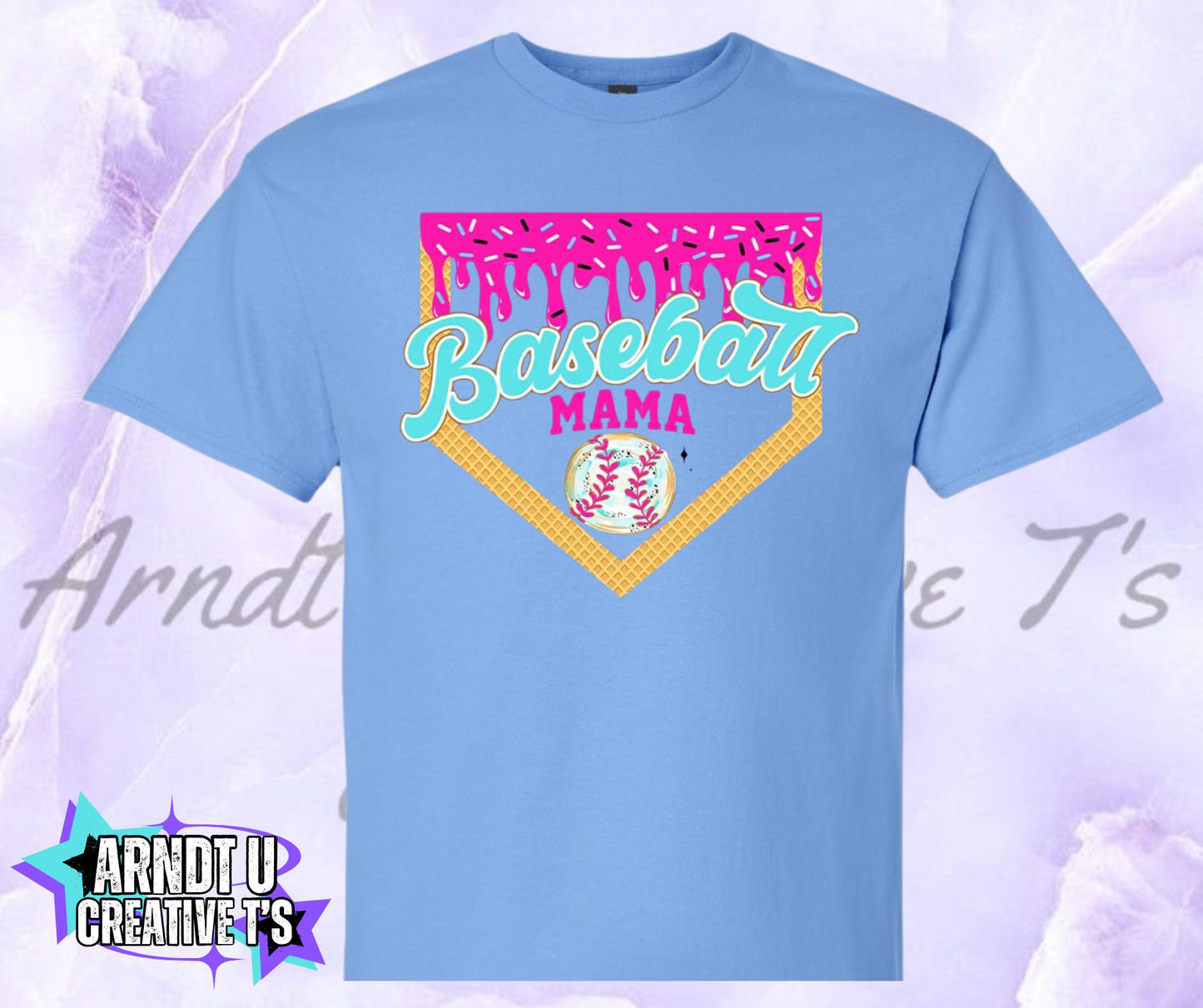 Baseball Mama Ice Cream Drip