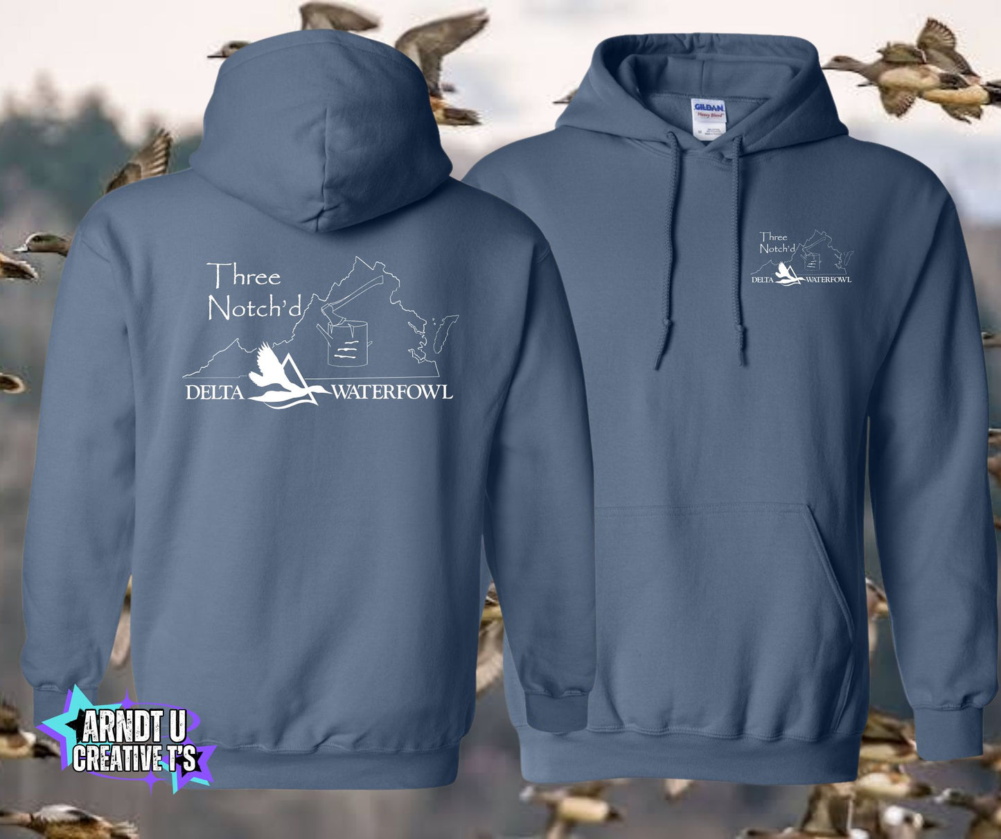 Three Notch'd Gildan Hoodies