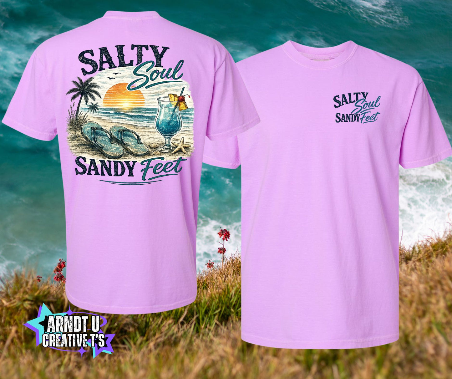 Salty Soul Sandy Feet Flips & A Cocktail