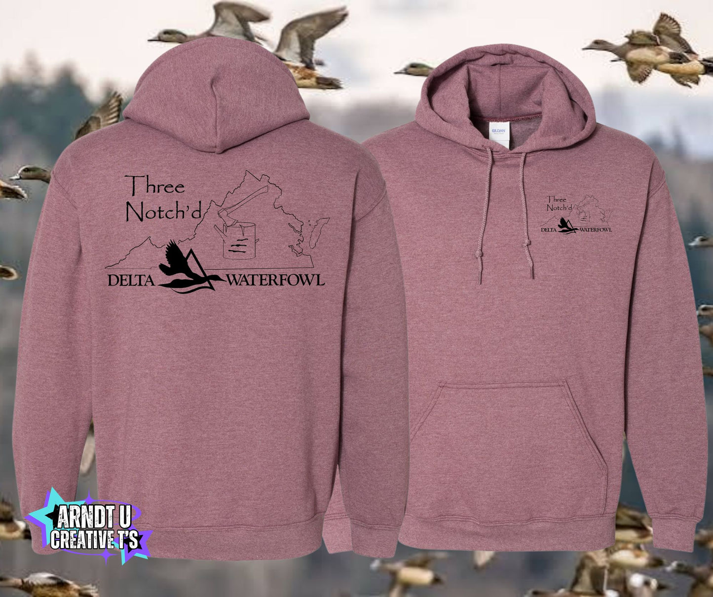 Three Notch'd Gildan Hoodies