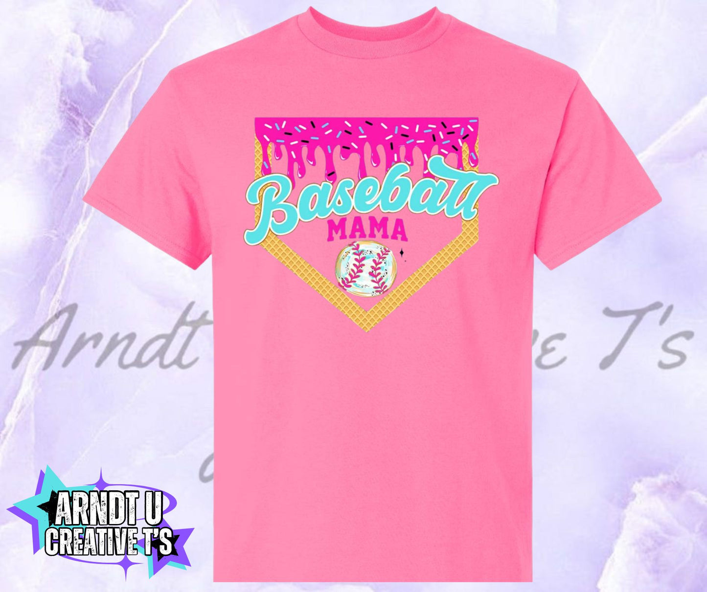 Baseball Mama Ice Cream Drip