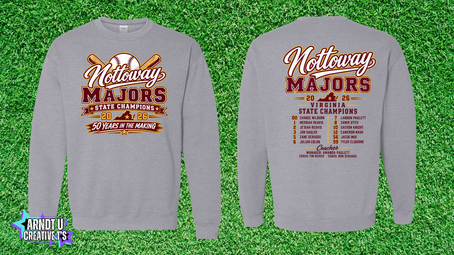 Nottoway Majors Gildan Crewneck Sweatshirt