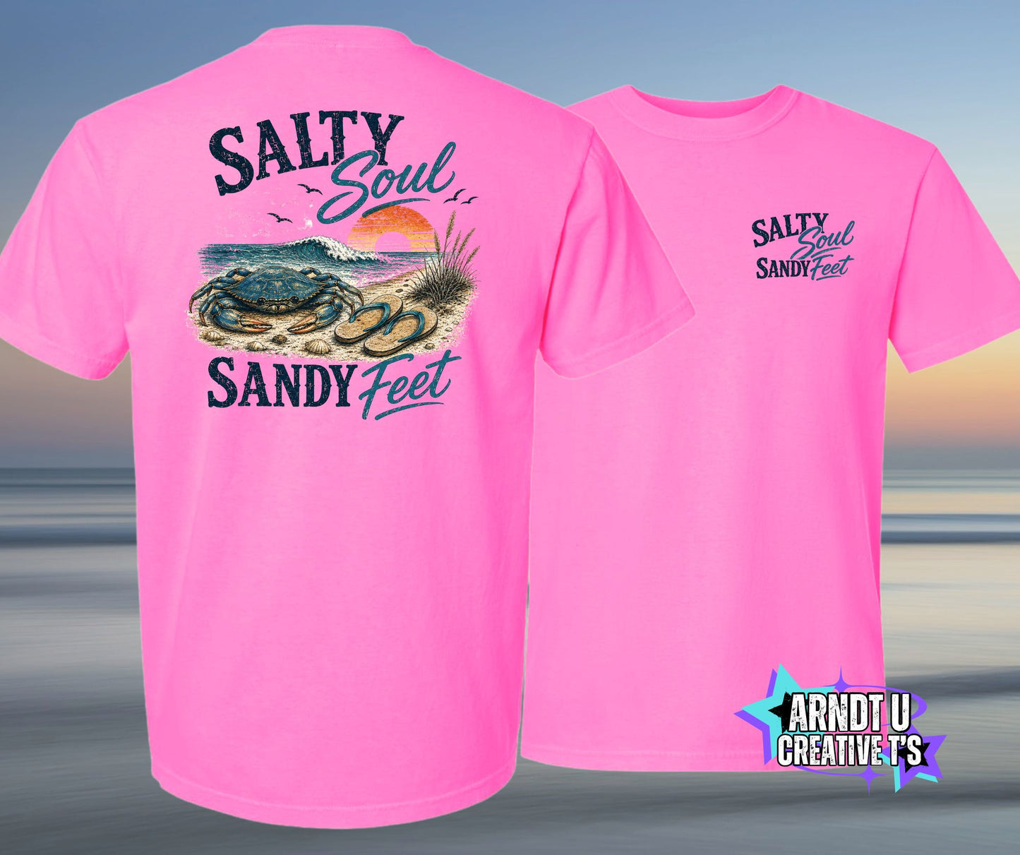 Salty Soul Sandy Feet Crabby with Flip Flops