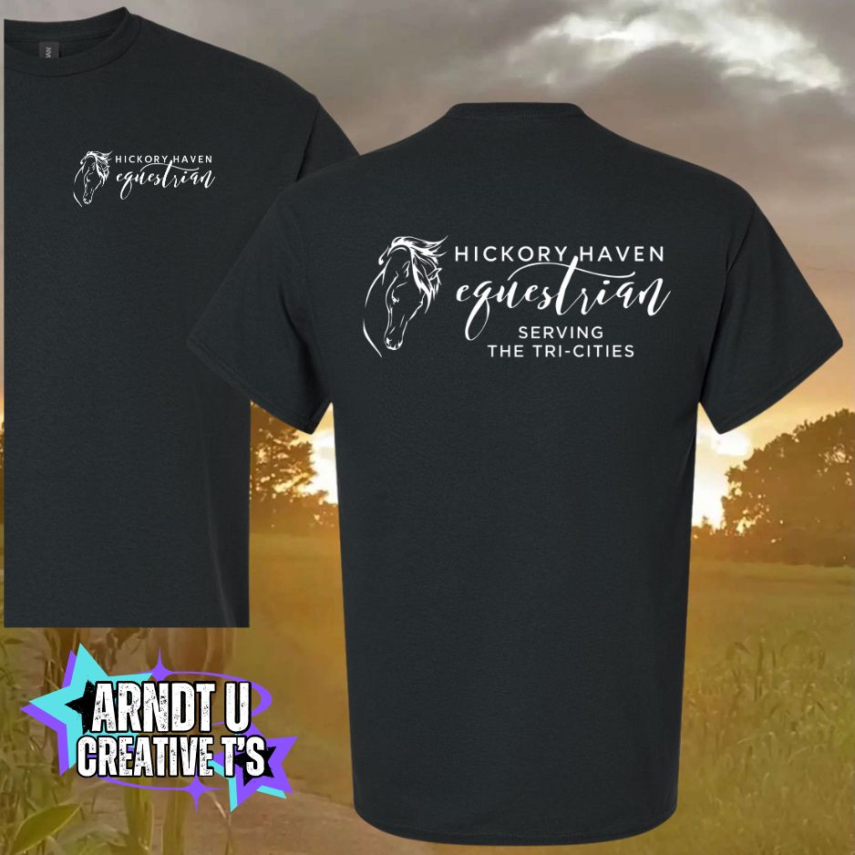 Adult Hickory Havens Short Sleeve-White Writing