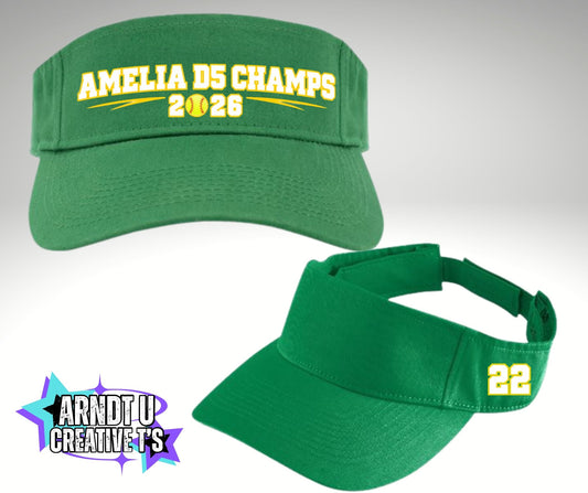 Amelia Ponytails Softball Allstars Visor