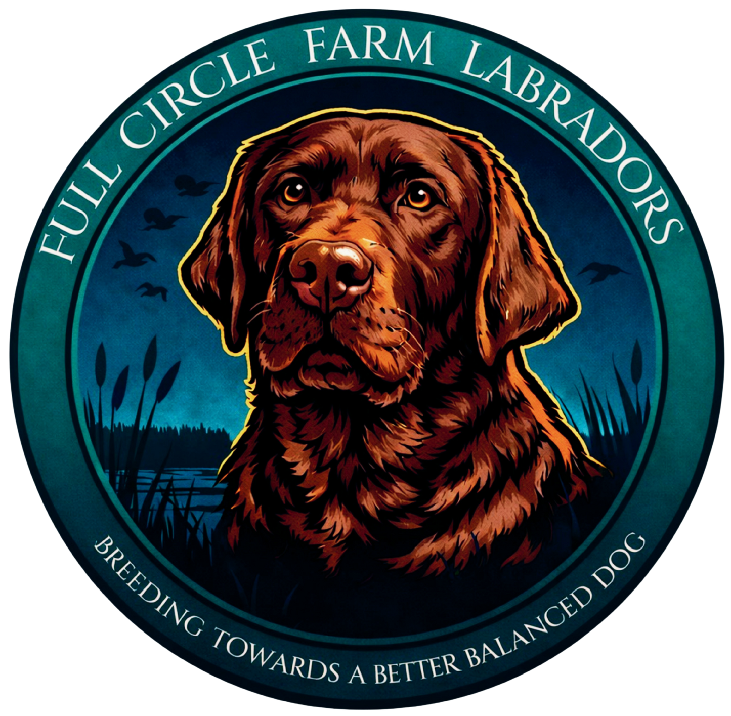 Customized Dog for Full Circle Farm Labrador Full Color Logo
