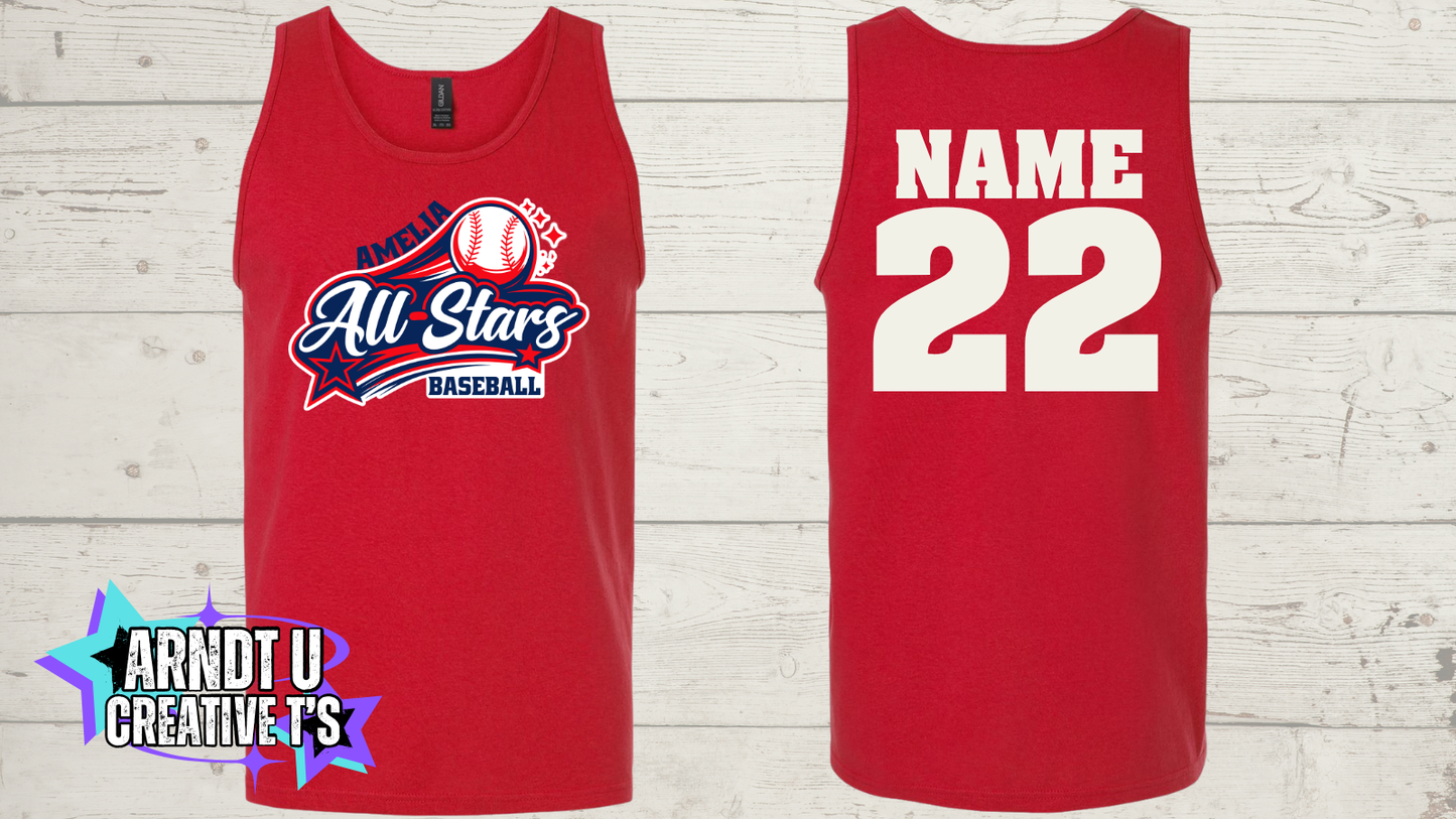 Amelia Allstars Unisex Tank Top Name & Number
