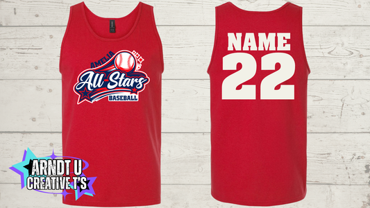 Amelia Allstars Unisex Tank Top Name & Number