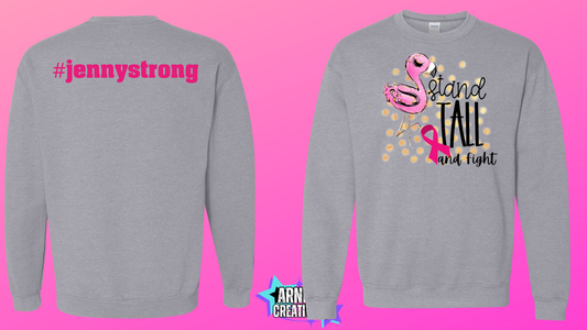 Stand Tall Against Cancer Crewneck Sweatshirt