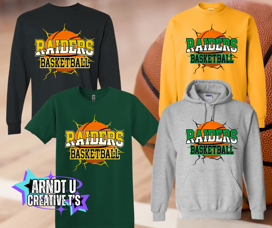 Raiders Basketball Splatter