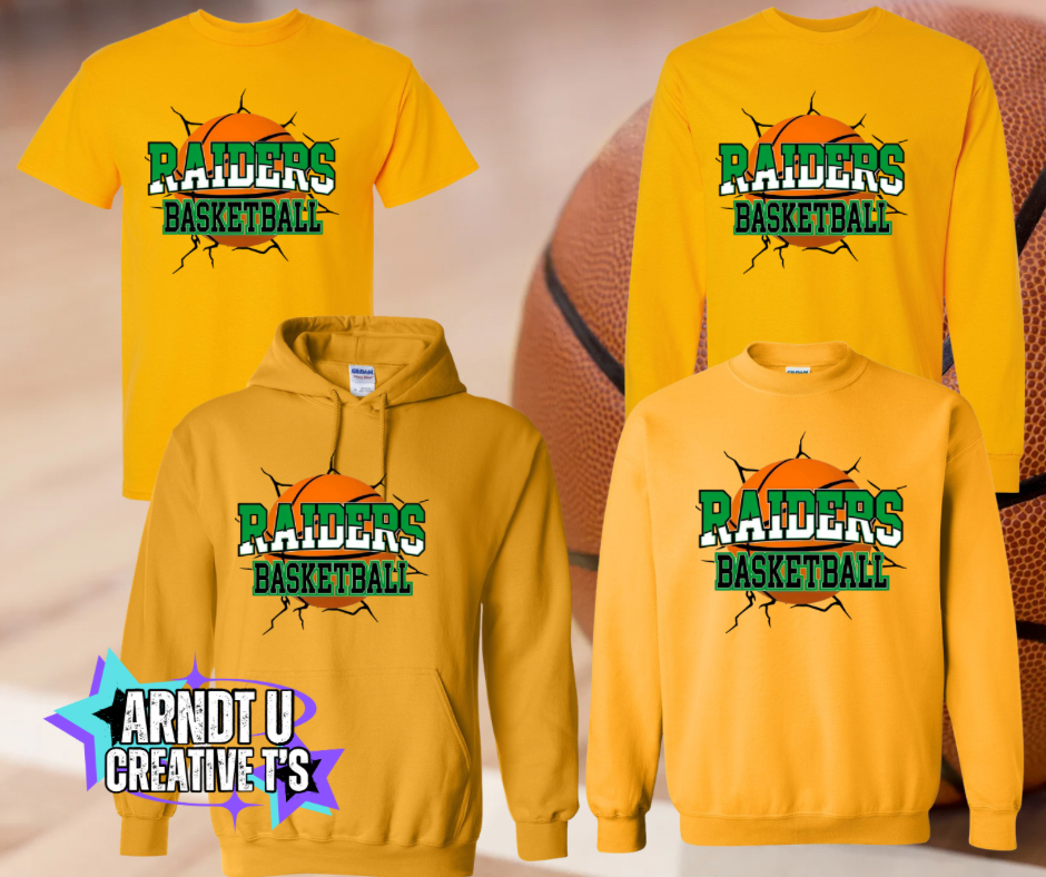Raiders Basketball Splatter