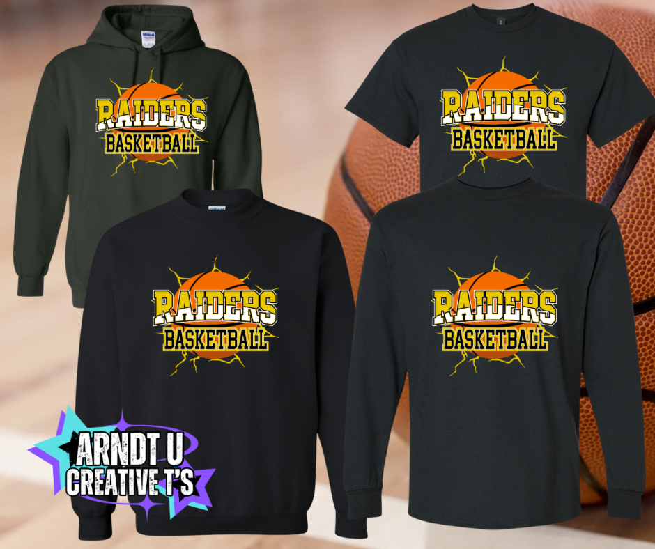 Raiders Basketball Splatter