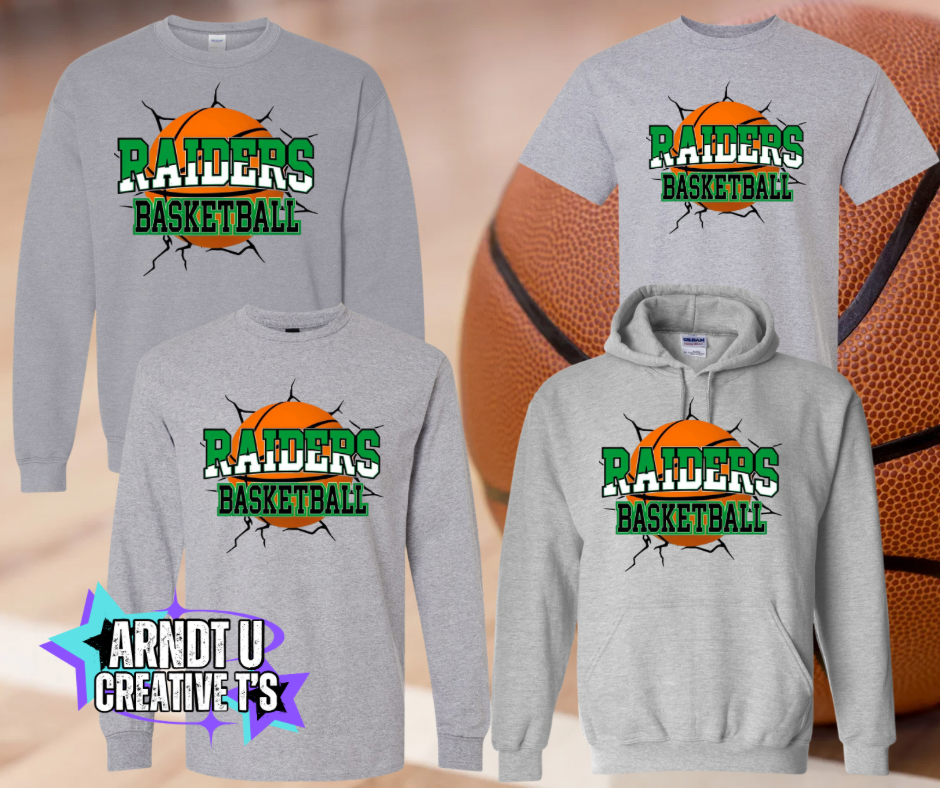 Raiders Basketball Splatter