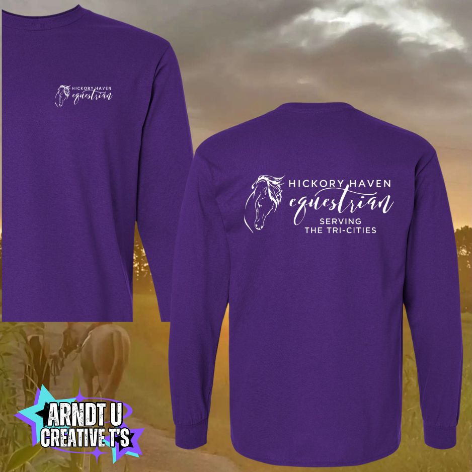 Adult Hickory Havens Long Sleeve-White Writing